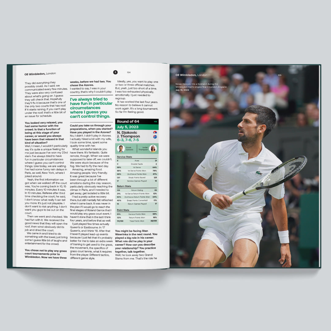Novak Djokovic 2023 Season Single Book